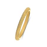 Lucardi Dames Stalen goldplated ring bewerkt