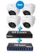 Kit avec PoE, composée de : 4 caméras dôme, 4MP, un enregistreur NVR, et un switch PoE