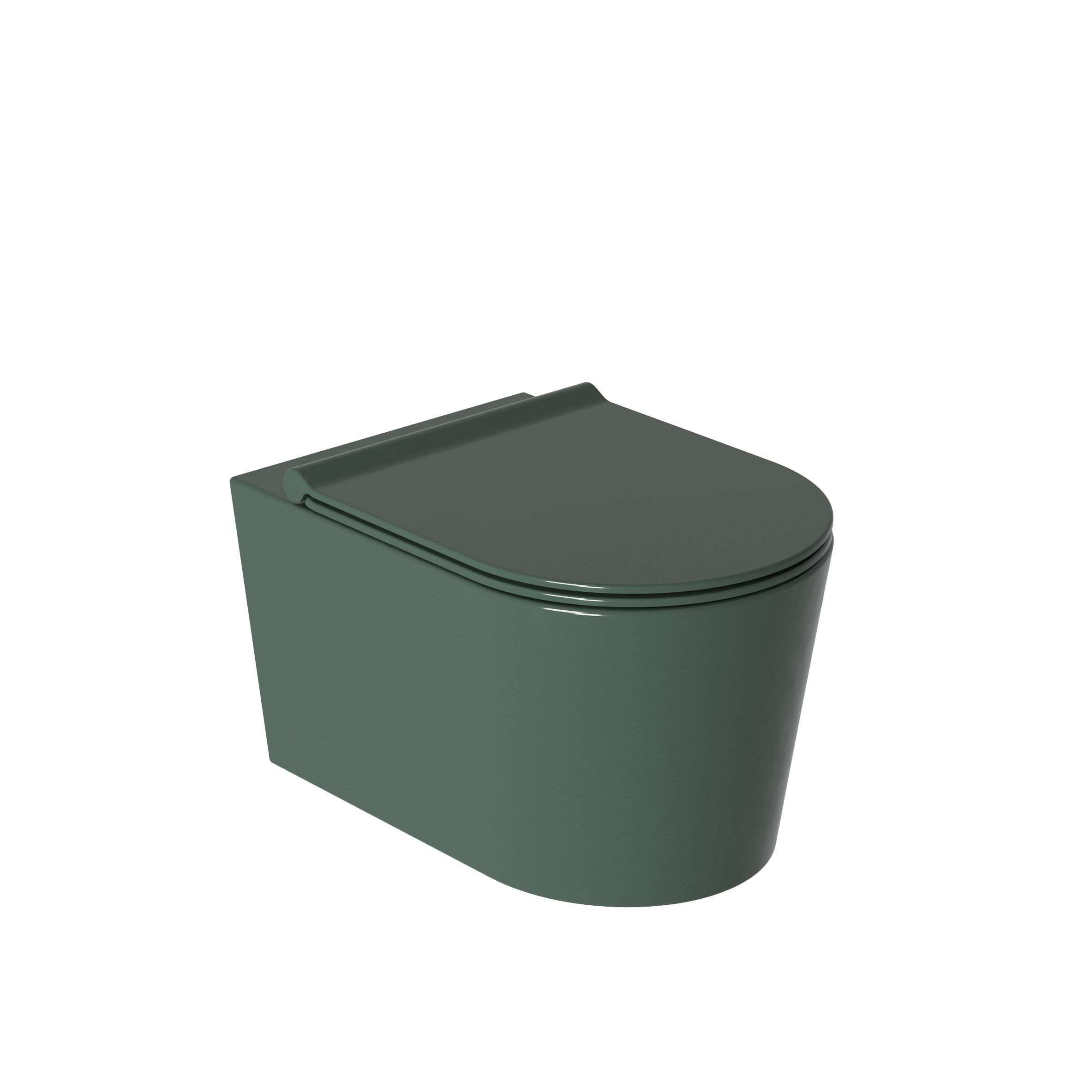Salenzi Civita Glans Groen Wandcloset - Keramiek - 8719304741084