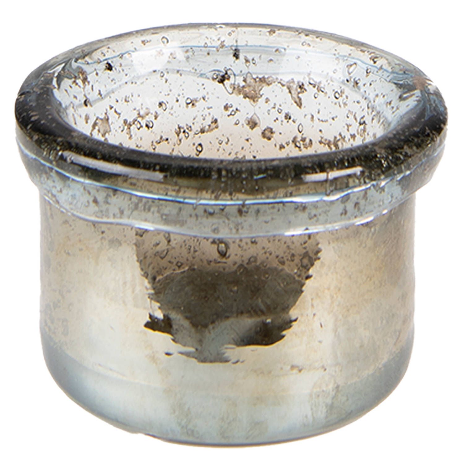 Clayre & Eef theelichthouder ø 9x6 cm groen glas