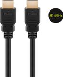 Merkloos HDMI kabel - HDMI2.1 (8K 60Hz + HDR) - CU koper aders / zwart - 7,5 meter