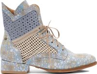 Maciejka 0732206001 Femme Bleu et Beige Cuir naturel et textile Talon de 3 cm Bottines