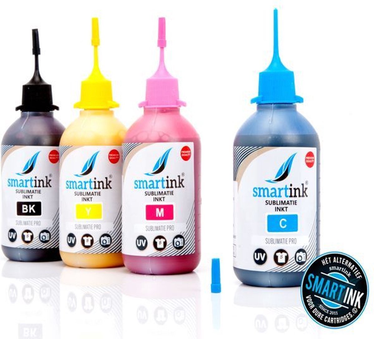 Smart ink Geschikt Epson Sublimatie inkt navulinkt inktflesjes 4x100 ml Huismerk (Alleen geschikt voor hittepers)