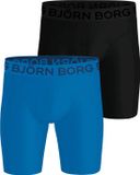 Björn Borg Bjorn Borg 2-Pack heren boxershort - microfiber Lightweight - Long leg - Zwart/Blauw / S