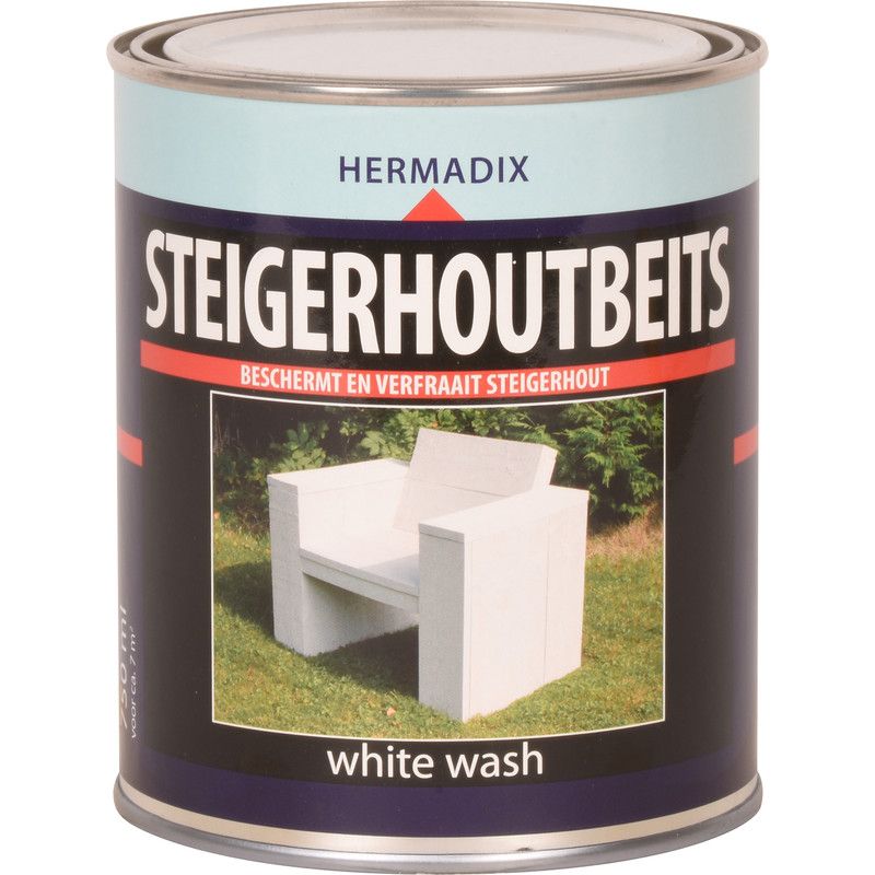 Hermadix Steigerhout Beits 750ml White Wash - 8713375011701