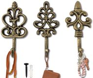 Antieke Comfify Decoratieve Shabby Chic Wandhaken - Gietijzer - Set van 3