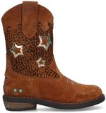 BunniesJR Meisjes Cowboy Boots - Cognac - Leer - Ritssluiting