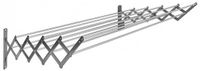 Sauvic Uitschuifbare Aluminium Waslijn 10 Stangen 100 Cm Zilver