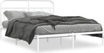 Maison Exclusive - Lit cadre avec tête de lit en métal blanc 140x190 cm