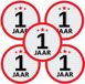 Bellatio Decorations 1 jaar leeftijd sticker - 10x - rond - Dia 15 cm - 1 jaar verjaardag - jubileum - leeftijd versiering