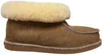 Van Buren Dames Pantoffels Camel Lamsvacht Rubberen Zool - Beige - 44