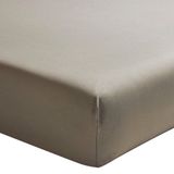 Essix - Royal Line - Effen hoeslaken in katoen perkal 140 x 190 cm Taupe
