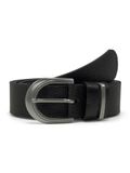 Tom Tailor TTSANDRA leren riem met ronde gesp - Maat 90 - black uni