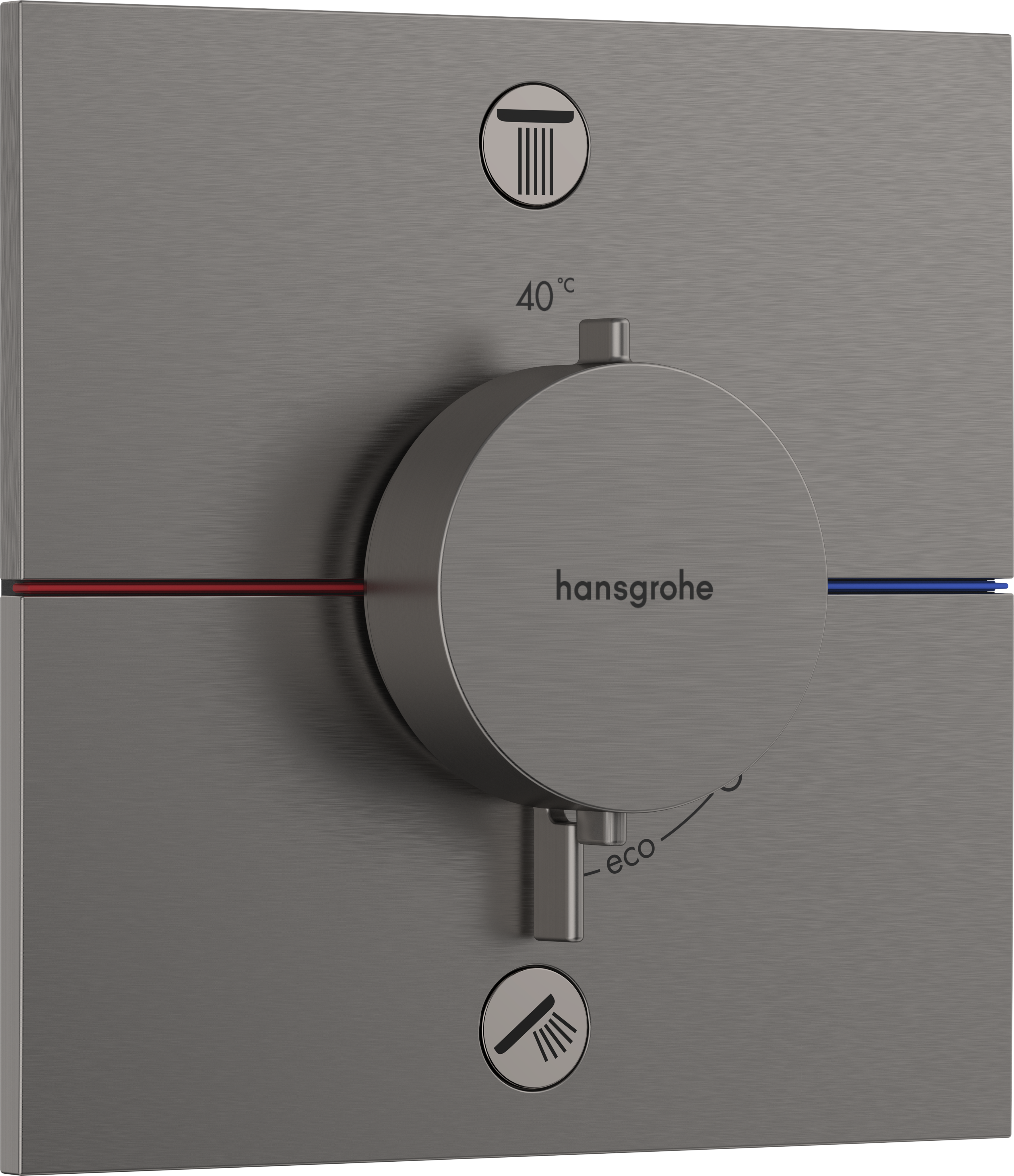 Hansgrohe ShowerSelect Comfort E Inbouw Thermostaat - Geborsteld Zwart Chroom