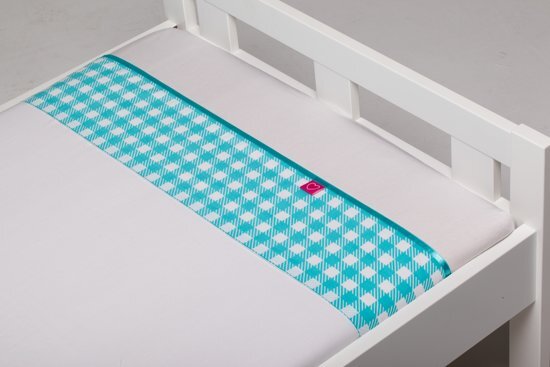 Briljant Bedmode Abby laken Aqua - Wiegje 75x100 cm