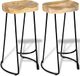 Maison Exclusive - Lot de 2 tabourets de bar en bois de manguier massif