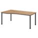 Hammerbacher Bureau asymétrique avec 4 pieds ronds - 180x100 cm