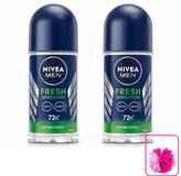NIVEA MEN Deodorant Roller Fresh Sensation - 50 ml - 2 stuks