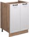 Vicco Wastafelkast Fame-Line, Wit Landhuis/Goudkleurig Eiken, 60 cm