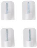 Maisange Ovale gordijnroedes voor beglazing, 10 x 5 cm, 4 zelfklevende houders, kunststof, wit TWF662309F