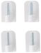 Maisange Ovale gordijnroedes voor beglazing, 10 x 5 cm, 4 zelfklevende houders, kunststof, wit TWF662309F