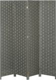 HOMCOM Paravent en papier 159,5x169,5x1,6cm Gris