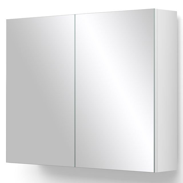 Maxaro Lato Spiegelkast 80x62cm Hoogglans Wit 2 Deuren