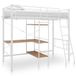 Maison Exclusive Escalier métallique pour lit mezzanine avec bureau, blanc, 90 x 200 cm