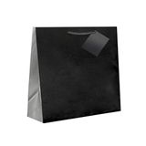 García de Pou 804.56 Boutique zak met trekkoord, 19 + 10 x 27 cm, zwart