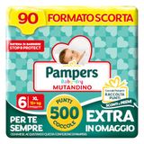 Pampers Baby Dry luierbroekje XL, maat 6 (15 + kg), 90 luiers
