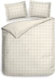 Heckettlane Dekbedovertrek Diamante Lits-Jumeaux XL 260x200-220 cm Off-White Katoen-Satijn