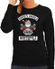 Bellatio Decorations Bikers Foute Kersttrui sweater - Santas angels Northpole - zwart - voor dames - kerstkleding - Bikers S