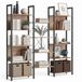 Merkloos Relaxdays Boekenkast industrieel - 166x158x24 cm - lichtbruin