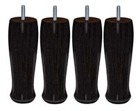 Margot Futura lattenbodem voeten, hoogte 17 cm, wengé, 4 stuks