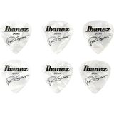 Ibanez Plectrums Paul Gilbert, Blister Pack van 6 - Pearl White