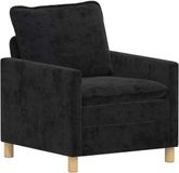 vidaXL Bank Zwart Polyester 76 x 81 x 87,5 cm