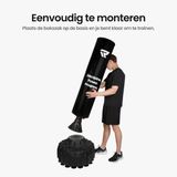 Rockerz Bokszak Staand - Bokspaal 185 cm - Vrijstaande Bokszak voor Boksen & Kickboksen - Vulbare Voet - Verstelbare Beschermkraag - Zwart