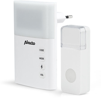 Alecto ADB-19 Draadloze deurbel met flits Keuze uit fel flitslicht, melodie of beide Wit