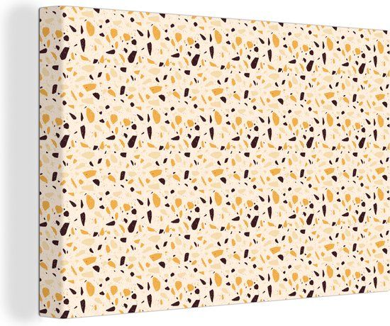 OneMillionCanvasses Canvas schilderij 180x120 cm - Terrazzo patroon - Multicolor - Modern