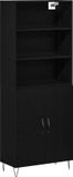 vidaXL Meuble haut Chêne noir 69,5 x 34 x 180 cm