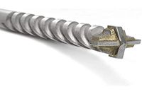 Fischer D-SDX 545699 Boor, 12 mm, cilindrisch, viersnedig, voor muur, beton, steen, wolfraamcarbide, voor standaard boren en schroevendraaiers met cilinderschacht