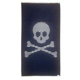Scalpers Handdoek 90 x 180 cm, 100% katoen, 500 g/m², marineblauw, met logo en strepen Home