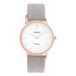 OOZOO Timepieces C20158 Unisex Rosé Goudkleurig Stalen Horloge met Taupe Leren Band