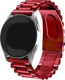 Strap-it Huawei Watch GT 3 Pro 46mm stalen band - wijnrood - GT 3 Pro 46mm