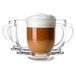 Glasmark KROSNO 1992 Kubas koffieglazen set van 4 cappuccino-ijskoffieglazen kopjes vaatwasmachinebestendig 4x400 ml
