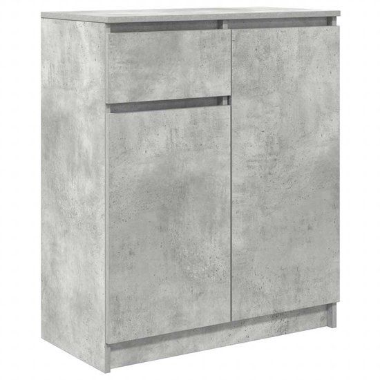 vidaXL Dressoir met lade 71x35x84 cm spaanplaat betongrijs