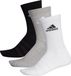 adidas Cushion Crew 3-Pack Sokken - Unisex - Maat 37-39 - Zwart/Grijs/Wit