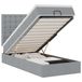 VidaXL Lit plateforme avec matelas et éclairage LED, gris clair, 180x200 cm