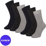Apollo Noorse Wollen Werksokken - 6-Pack - Maat 46/48 - Assorti Kleuren