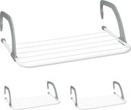 Merkloos Relaxdays Hangend droogrek - Set van 3 - 3 m drooglengte - Wit/Grijs